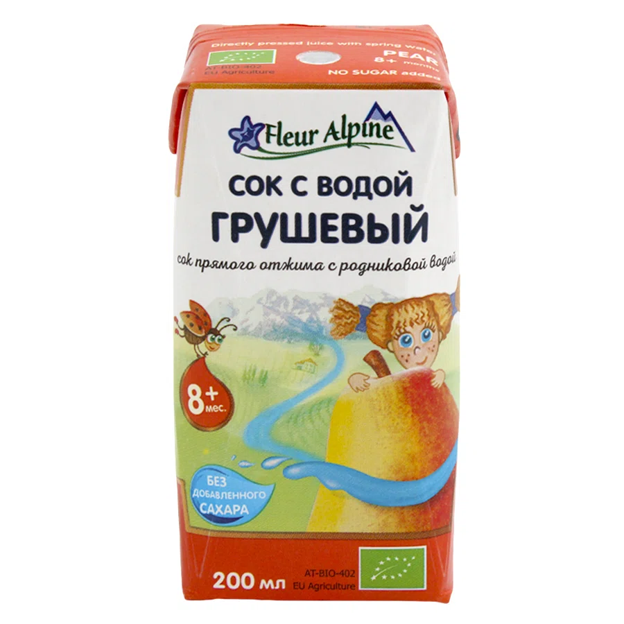 FLEUR ALPINE Сок с водой Грушевый 8 месяцев+ 200мл