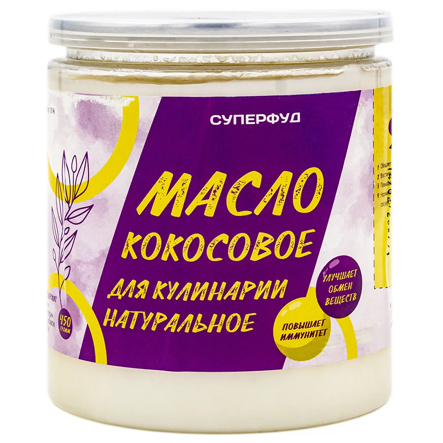 FUN FOOD Масло кокосовое для кулинарии 450гр