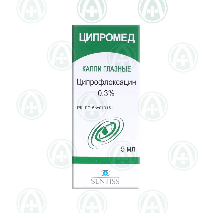 ЦИПРОМЕД  0,3% 5 мл капли глазные  Ципрофлоксацин