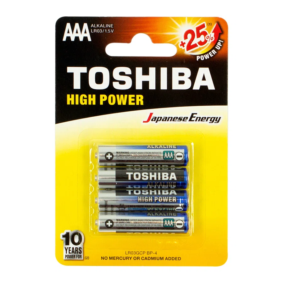 TOSHIBA Батарейка LR03GCP BP-4