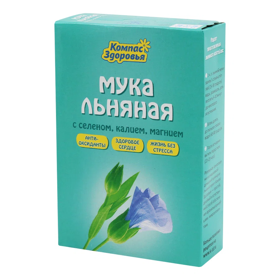 КОМПАС ЗДОРОВЬЯ Мука льняная с селеном и калием 300гр