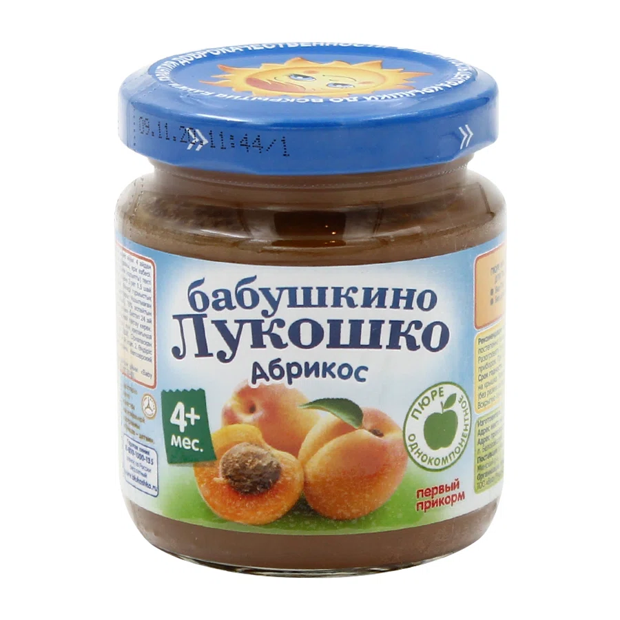 БАБУШКИНО ЛУКОШКО Пюре абрикос 4+месяцев