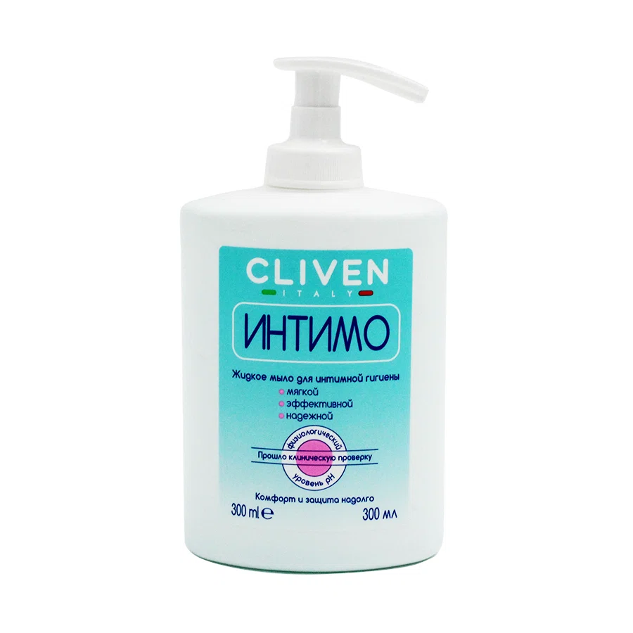 CLIVEN Мыло жидкое для интимной гигиены с дозатором 300мл