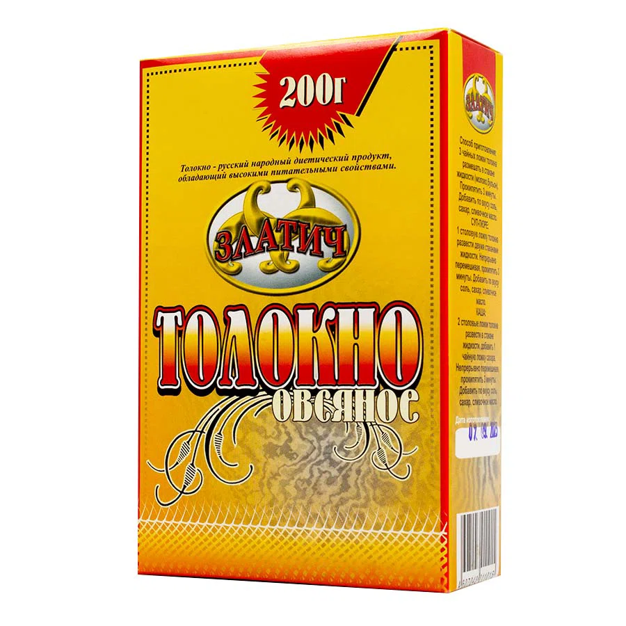 ЗЛАТИЧ Толокно овсяное 200 гр