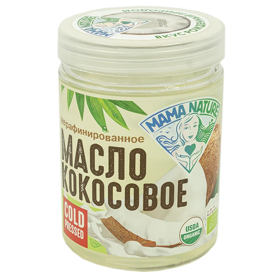 MAMA NATURE Масло кокосовое нерафинированное 500мл