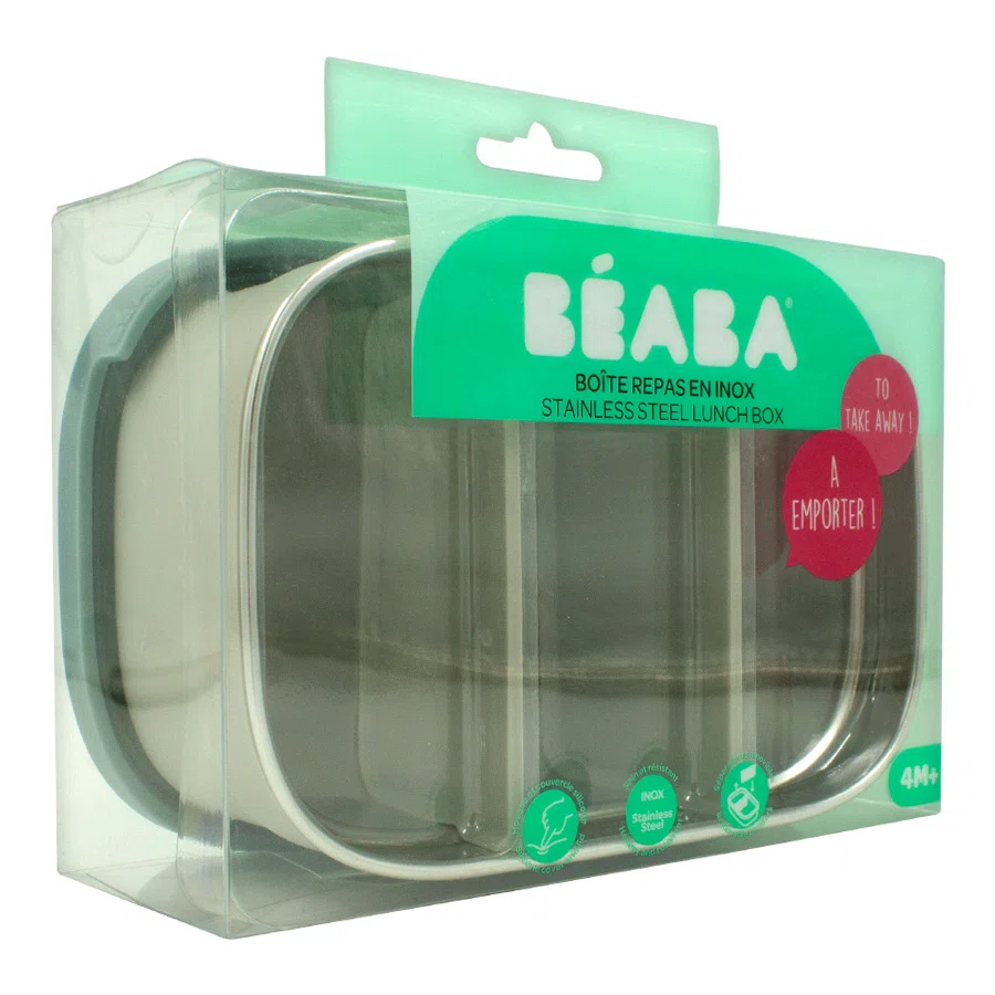 BEABA Контейнер для ланча BOITE REPAS INOX GRIS V/B BLUE