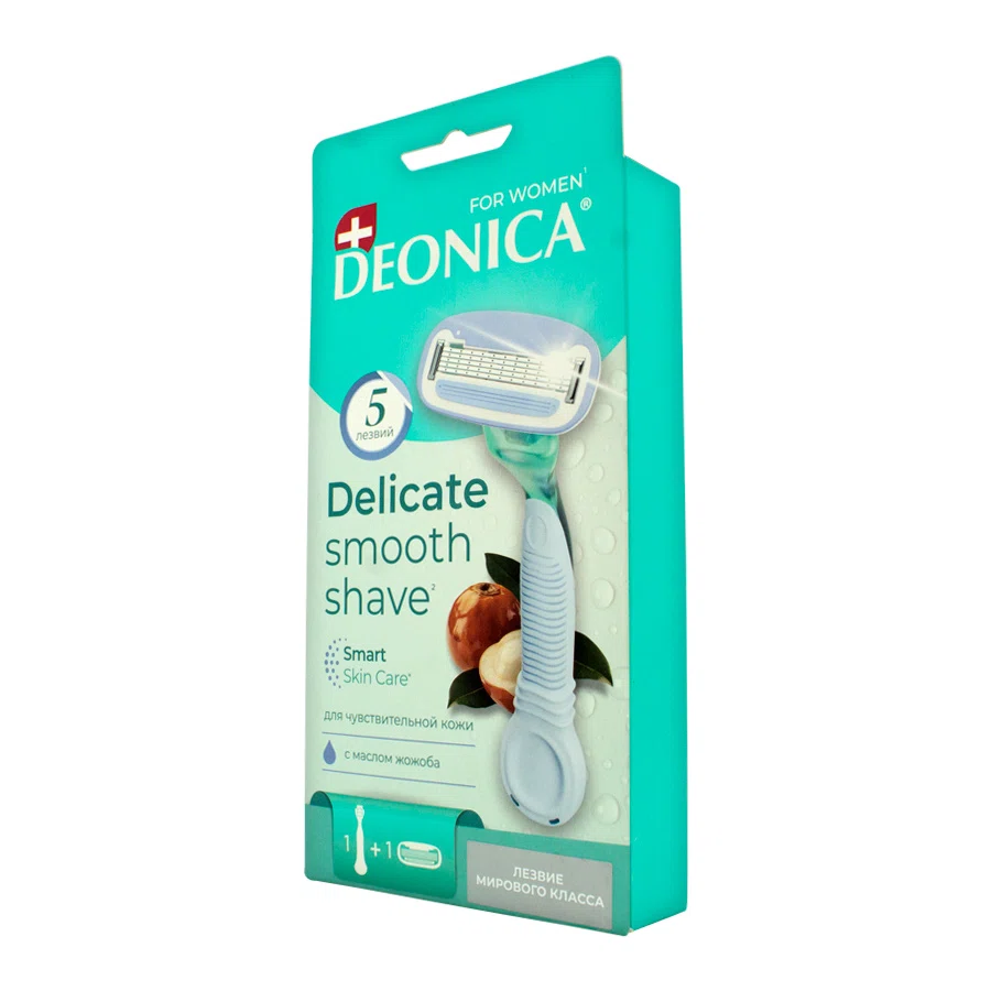 DEONICA  5 FOR WOMEN Станок бритвенный со сменной кассетой c маслом жожоба