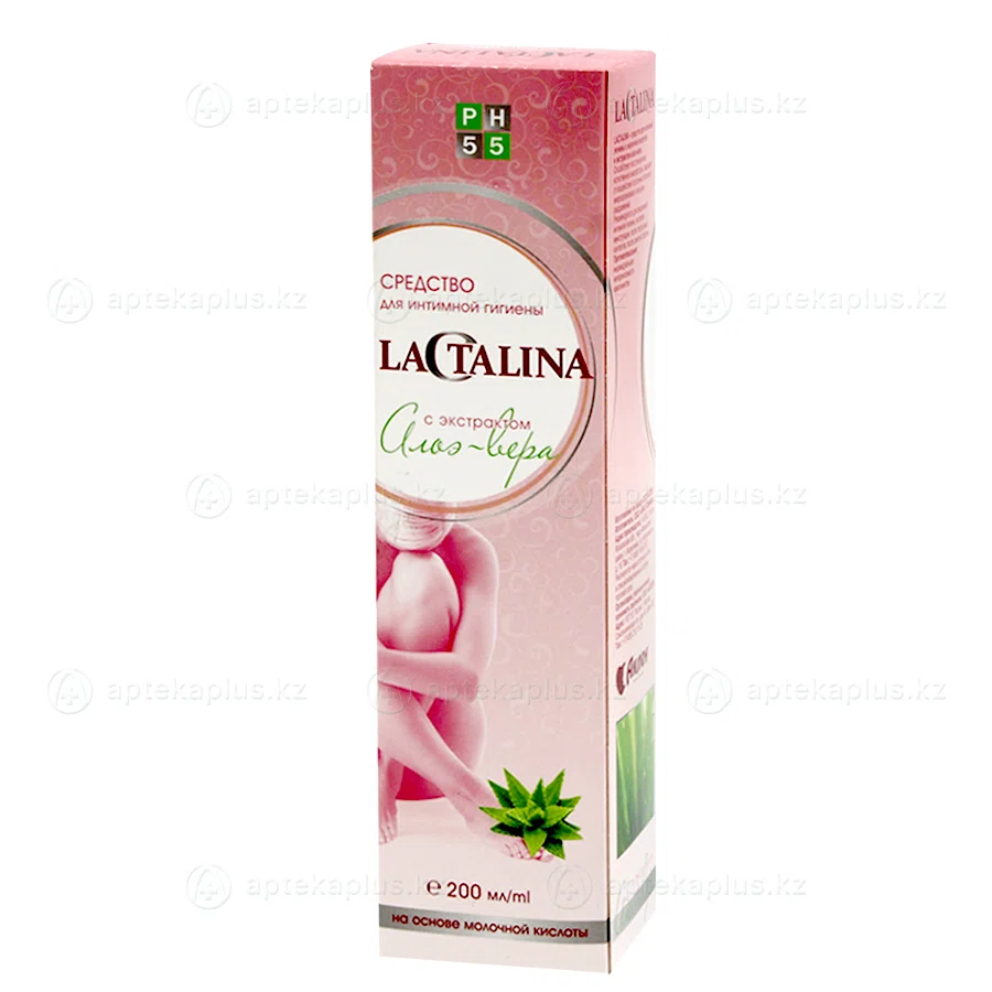 PH55 LACTALINA Средство для интимной гигиены Алоэ-Вера 200мл