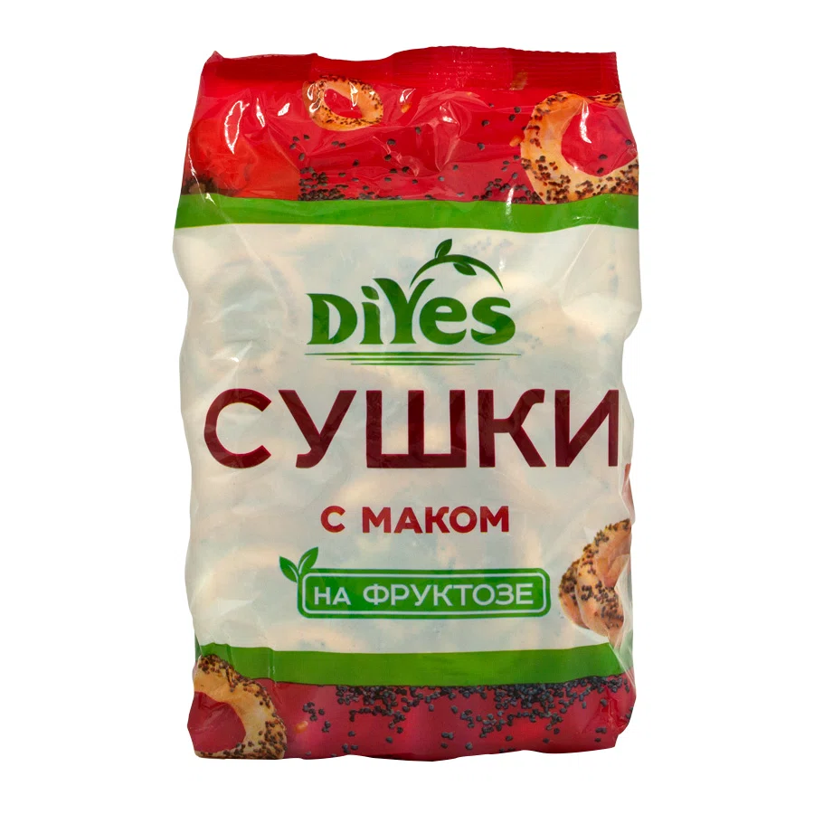 DIYES Сушки с маком на фруктозе 300 гр