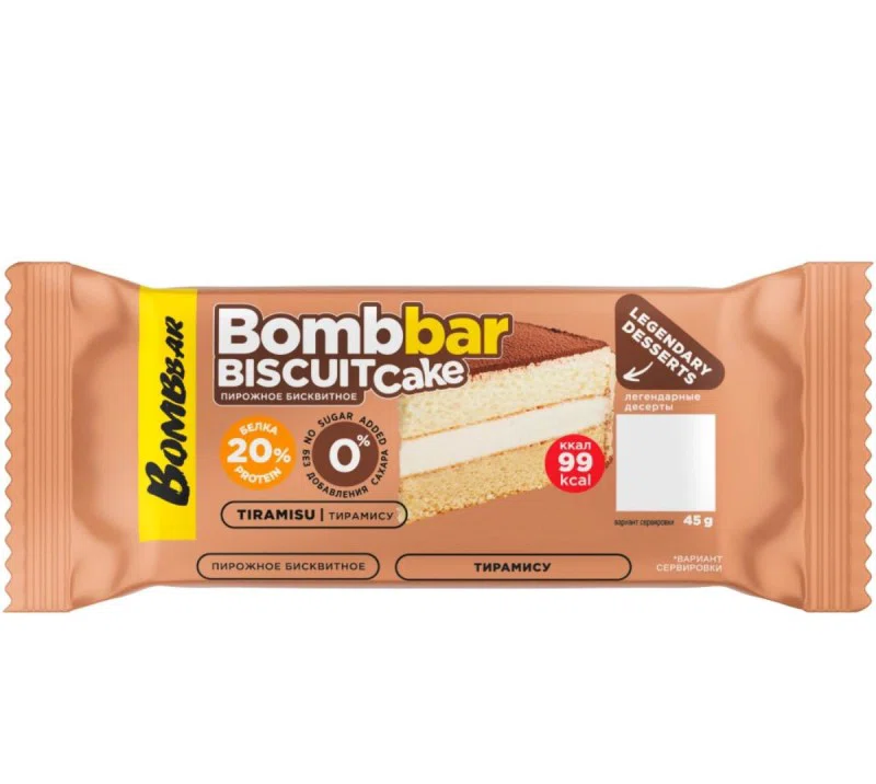 BOMBBAR Пирожное бисквитное Тирамису 45гр