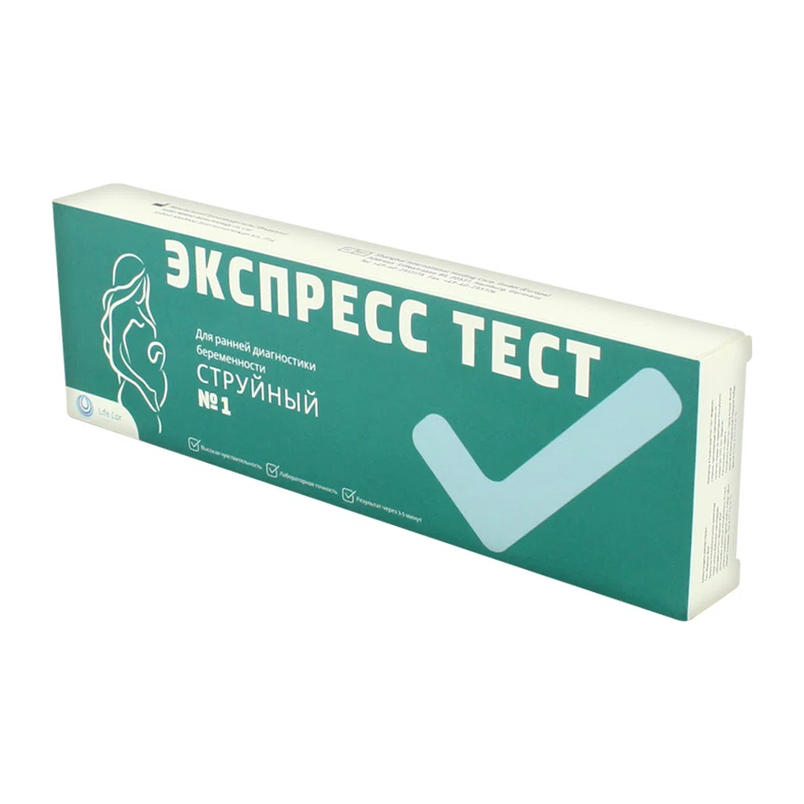 LIFE COR Тест-экспресс для ранней диагностики беременности Струйный №1