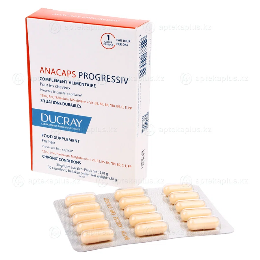 DUCRAY ANACAPS PROGRESSIV Капсулы от хронического выпадения волос 30 шт