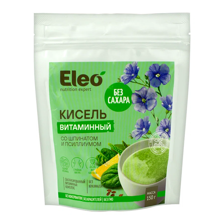 СПЕЦИАЛИСТ ELEO Кисель витаминный шпинат и псиллиум 150гр