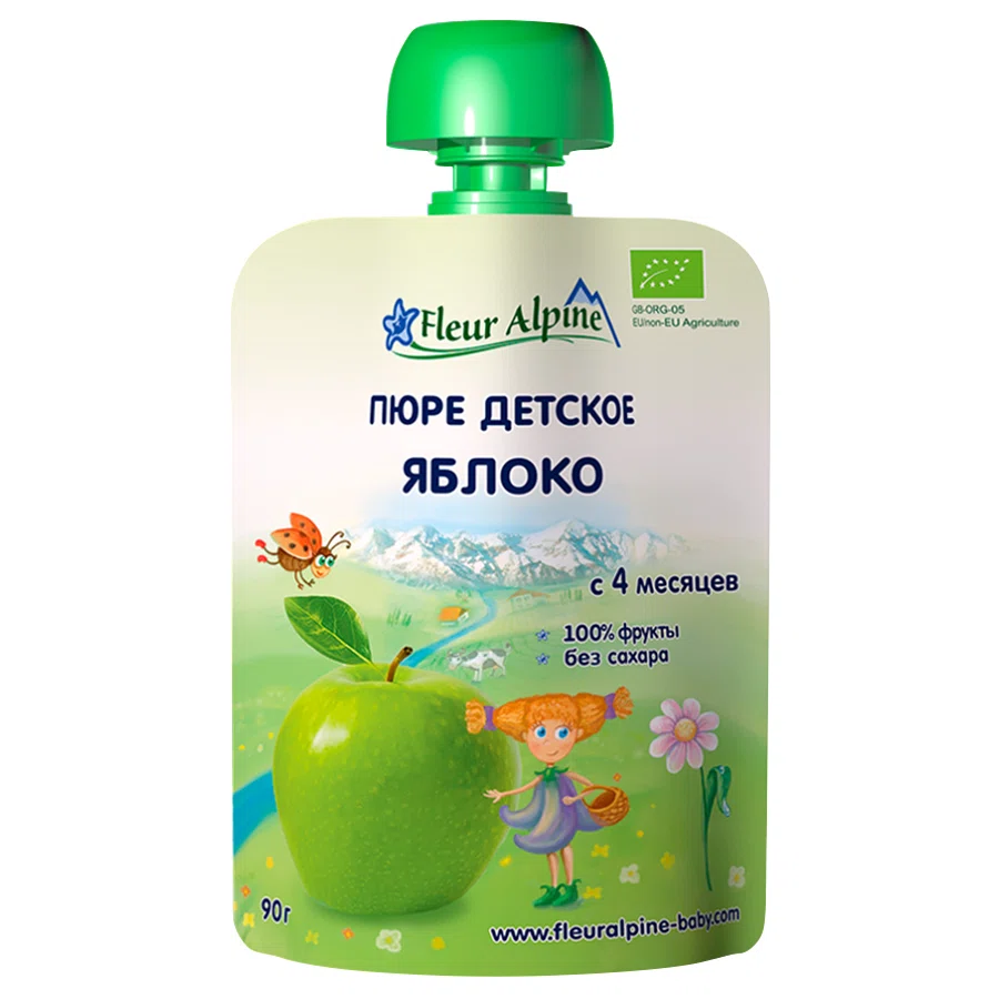 FLEUR ALPINE Пюре яблоко 90гр