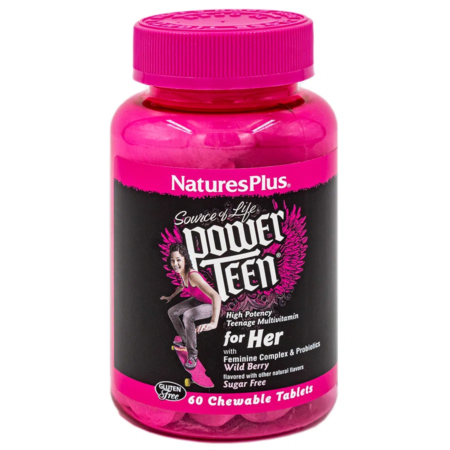 NATURES PLUS Power Teen мультивит девочкам -подростки 60 таб