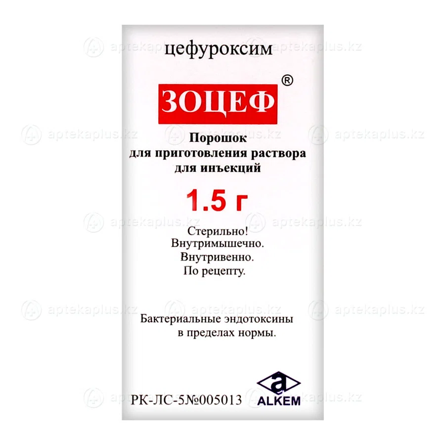 ЗОЦЕФ 1.5 г №1 фл пор. д/пригот. р-ра д/инъек. Цефуроксим