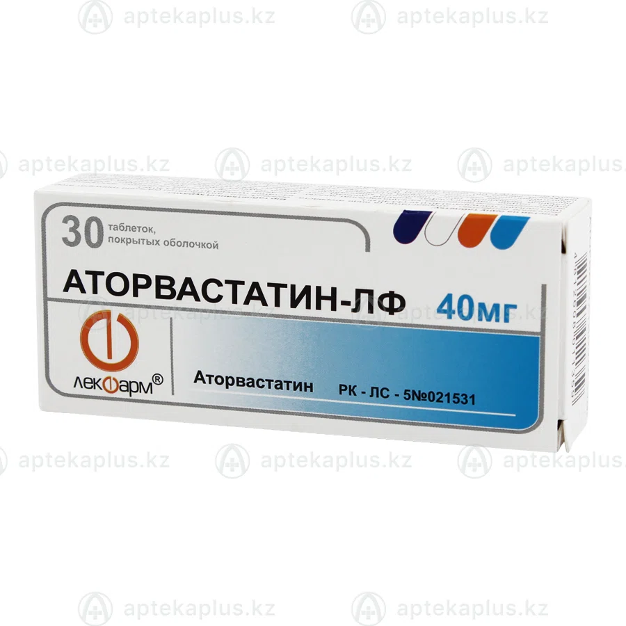 АТОРВАСТАТИН 40 мг №30 таб Аторвастатин Лекфарм