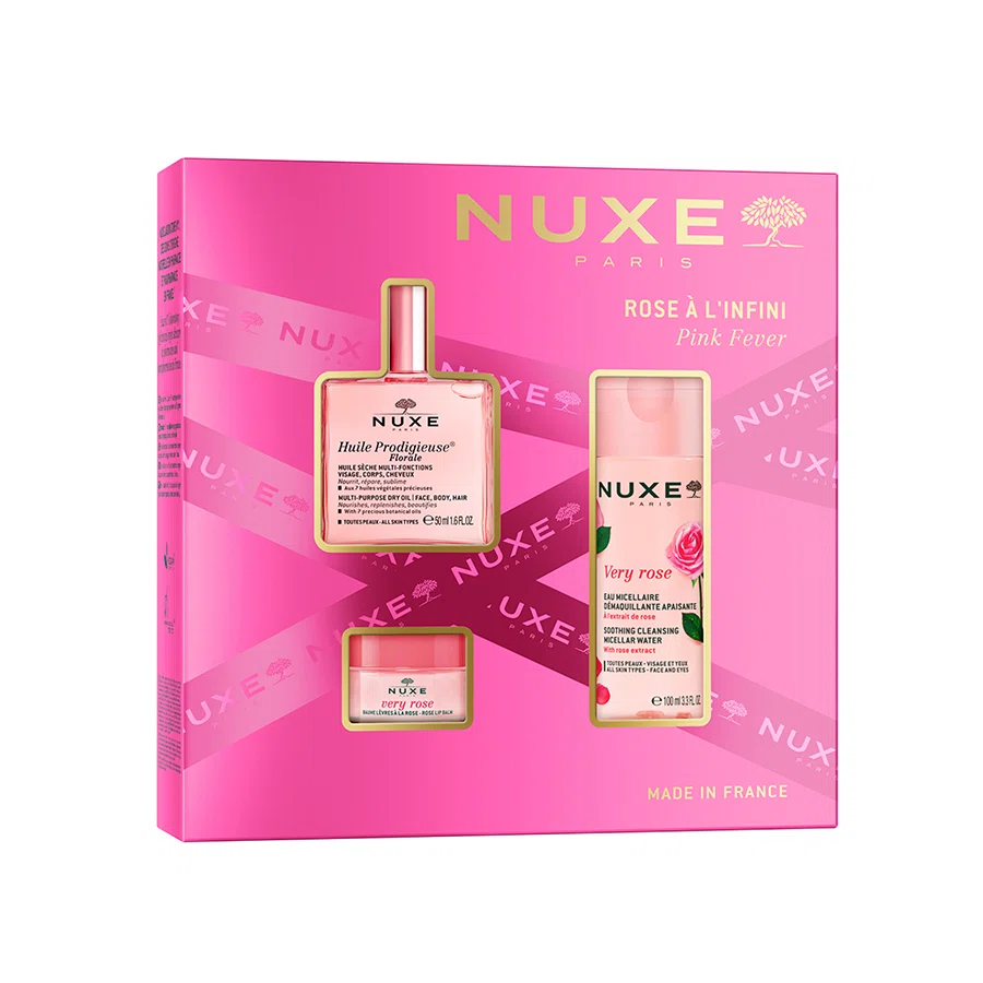 NUXE Набор Best Seller Floral(Масло флораль 50 мл, мицеллярка 100 мл, бальзам для губ)